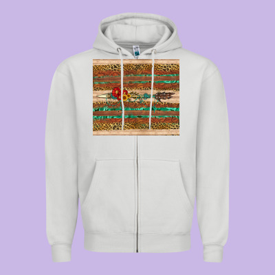 Arrow Wooden Sunflower Zipper Hoodie Designed By Artiststas