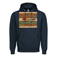 Navy arrow wooden sunflower Zipper Hoodie - Artiststas