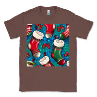 Chestnut christmas socks seamless pattern Classic Tee - BundleAndBundleShop