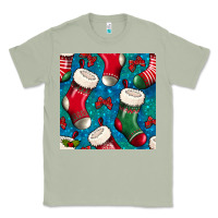 Matcha christmas socks seamless pattern Classic Tee - BundleAndBundleShop