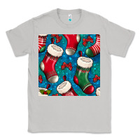 Moon Dust christmas socks seamless pattern Classic Tee - BundleAndBundleShop