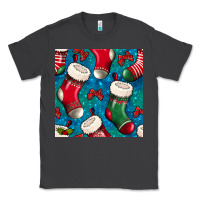 Smoke christmas socks seamless pattern Classic Tee - BundleAndBundleShop