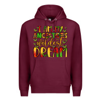 Burgundy i am my ancestors wildest dream Premium Hoodie - LillyAllenDesigns