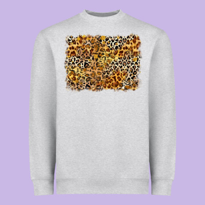 Leopard Background Heavyweight Sweatshirt Designed By Zillion Design Studio