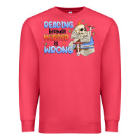 Cardinal reading because murder is wrong Premium Sweatshirt - MaliasSmallBusiness