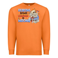 Carrot reading because murder is wrong Premium Sweatshirt - MaliasSmallBusiness