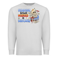 Dove Grey reading because murder is wrong Premium Sweatshirt - MaliasSmallBusiness