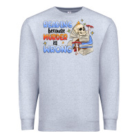 Heather Grey reading because murder is wrong Premium Sweatshirt - MaliasSmallBusiness