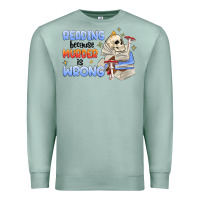 Seafoam reading because murder is wrong Premium Sweatshirt - MaliasSmallBusiness