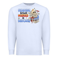 White reading because murder is wrong Premium Sweatshirt - MaliasSmallBusiness