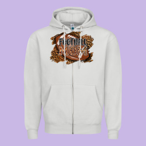 Football Mom Zipper Hoodie Designed By Adodesignshop