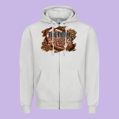 Football Mom Zipper Hoodie Designed By Adodesignshop