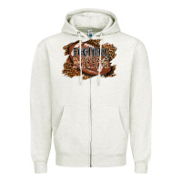 Oatmeal Heather football mom Zipper Hoodie - AdoDesignShop
