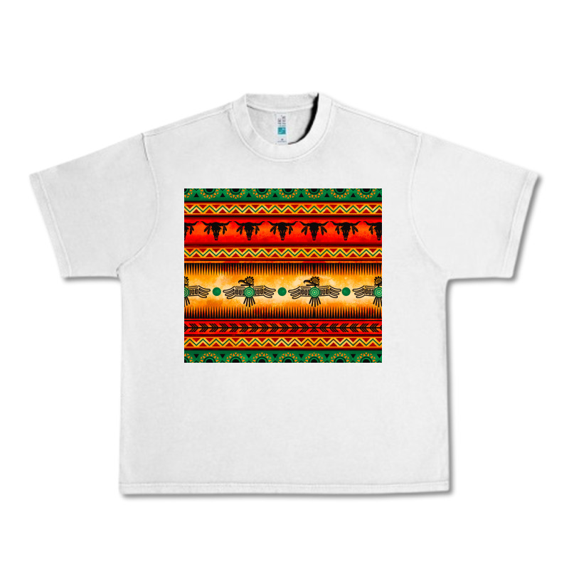 Thunderbird Bullskull Aztec Pattern Urban Heavy Tee by BarkalooDesign | Teevron