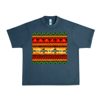 Midnight Navy thunderbird bullskull Aztec pattern Urban Heavy Tee - BarkalooDesign
