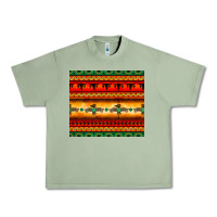 Oil Green thunderbird bullskull Aztec pattern Urban Heavy Tee - BarkalooDesign