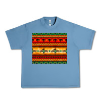 Pebble Blue thunderbird bullskull Aztec pattern Urban Heavy Tee - BarkalooDesign