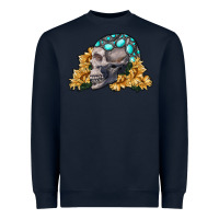 Navy skull with sunflowers Heavyweight Sweatshirt - RanaPortraitStore