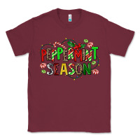 Burgundy peppermint season Classic Tee - AdoDesignShop