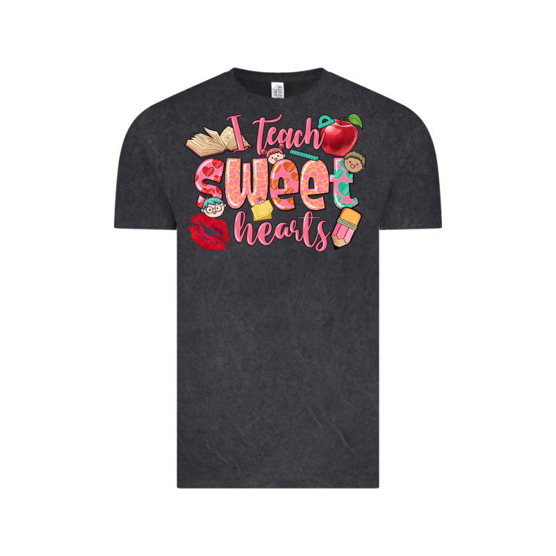 I Teach Sweet Hearts Valentine's Day Teacher Vintage Tee by FaDigitalArtStudio | Teevron