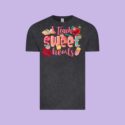 I Teach Sweet Hearts Valentine's Day Teacher Vintage Tee Designed By Fadigitalartstudio