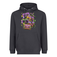 Smoke mardi gras cassette tapes Heavyweight Hoodie - MaliasSmallBusiness