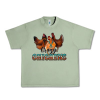 Oil Green crazychickens Urban Heavy Tee - CowhideDigitalArt