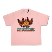 Salmon crazychickens Urban Heavy Tee - CowhideDigitalArt