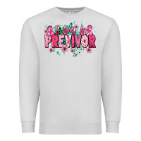 Dove Grey i am a previvor Premium Sweatshirt - NancyCooperArtShop