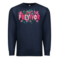 Navy i am a previvor Premium Sweatshirt - NancyCooperArtShop