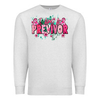 Oatmeal Heather i am a previvor Premium Sweatshirt - NancyCooperArtShop