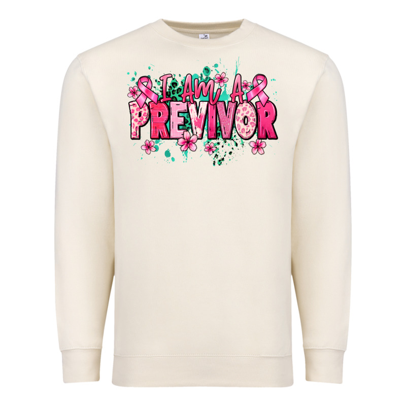 I Am A Previvor Premium Sweatshirt by NancyCooperArtShop | Teevron