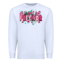 White i am a previvor Premium Sweatshirt - NancyCooperArtShop
