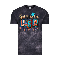 Cloud Black God bless the USA 4th of july Vintage Tee - CowGirlArtShop