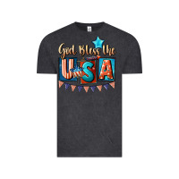 Vintage Black God bless the USA 4th of july Vintage Tee - CowGirlArtShop