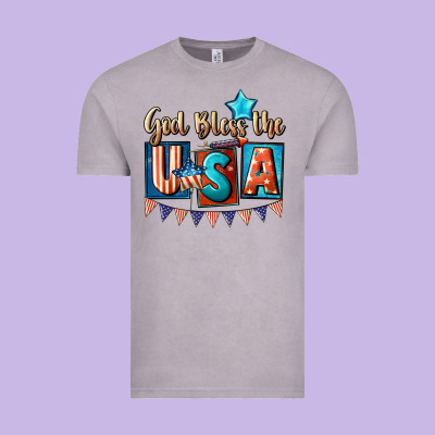 God Bless The Usa 4th Of July Vintage Tee Designed By Cowgirlartshop