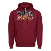 Burgundy football mom Zipper Hoodie - AdoDesignShop