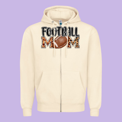 Football Mom Zipper Hoodie Designed By Adodesignshop
