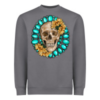 Storm skull with gemstone and sunflower Heavyweight Sweatshirt - RanaPortraitStore