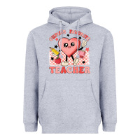 Heather Grey cupid's favorite teacher Heavyweight Hoodie - MaliasSmallBusiness