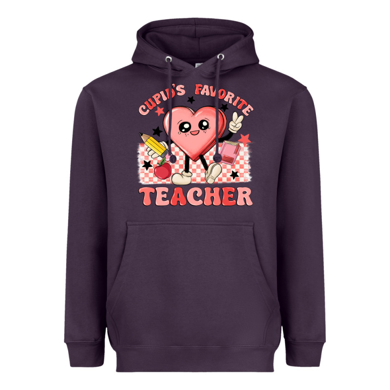 Cupid's Favorite Teacher Heavyweight Hoodie by MaliasSmallBusiness | Teevron