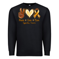 Black Peace love cure Appendix Cancer Premium Sweatshirt - NancyCooperArtShop