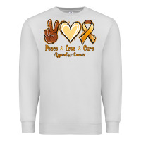 Dove Grey Peace love cure Appendix Cancer Premium Sweatshirt - NancyCooperArtShop