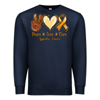 Navy Peace love cure Appendix Cancer Premium Sweatshirt - NancyCooperArtShop