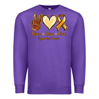 Purple Peace love cure Appendix Cancer Premium Sweatshirt - NancyCooperArtShop