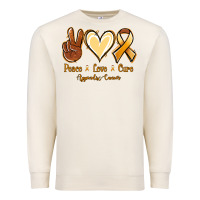 Sandshell Peace love cure Appendix Cancer Premium Sweatshirt - NancyCooperArtShop
