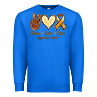 True Royal Peace love cure Appendix Cancer Premium Sweatshirt - NancyCooperArtShop