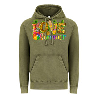 Vintage Olive love summer with pineapple Vintage Hoodie - texasbilliewilder