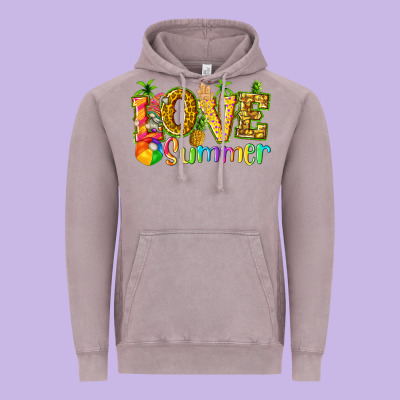 Love Summer With Pineapple Vintage Hoodie Designed By Texasbilliewilder