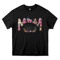 Black mom hockey flower Heavy Core Tee - RacoonDesign